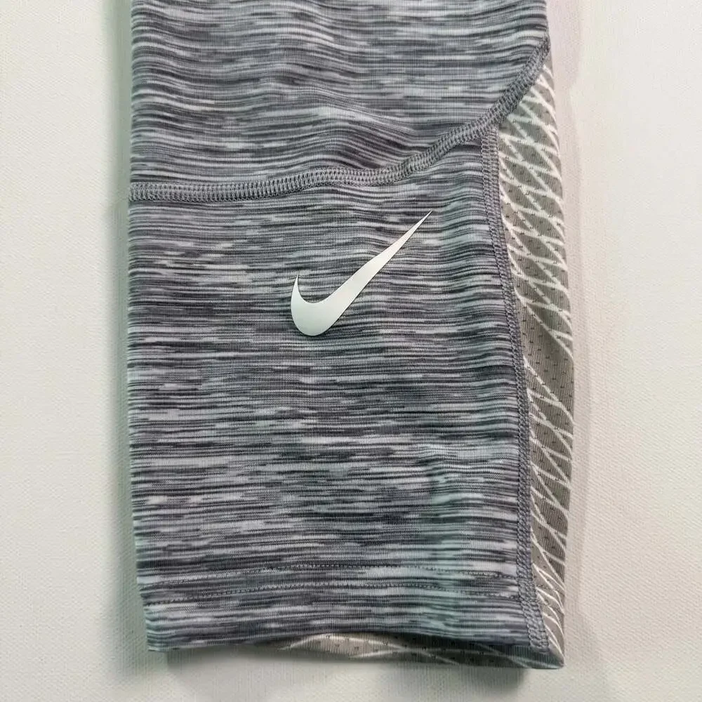 Nike Pro Mens XL Compression Tights Capri Base Layer Space Dye Grey 811392-100